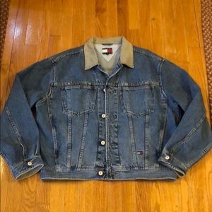 Vintage Tommy Hilfiger logo jean jacket size L